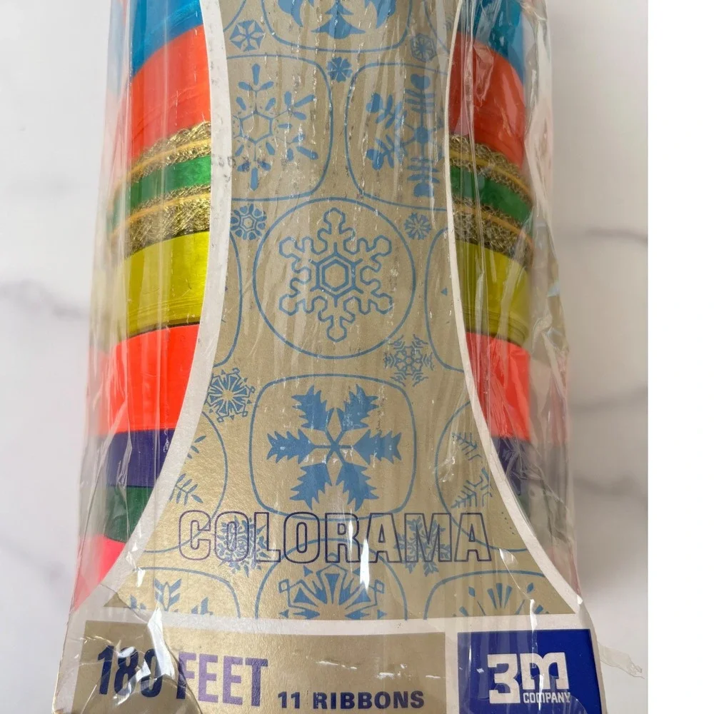 Vintage Sasheen Ribbon Colorama 3M 11 Ribbons 180 Feet Multi Color Gift Wrap New